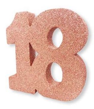 Centro De Mesa Glitter Rose Gold 18