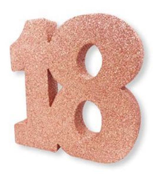 Centro De Mesa Glitter Rose Gold 18