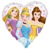 Balão Foil Coração Princesas Disney