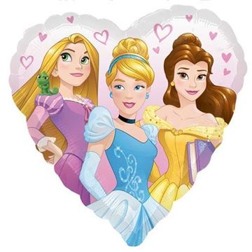 Balão Foil Coração Princesas Disney