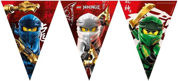 Bandeirinhas Triangulares Papel Lego Ninjago