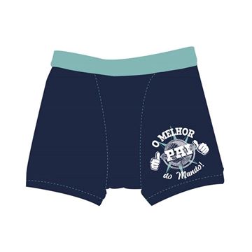 Boxers Azul - Melhor Pai Do Mundo Tamanho L