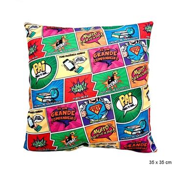 Almofada Super Herói Pai 35x35cm