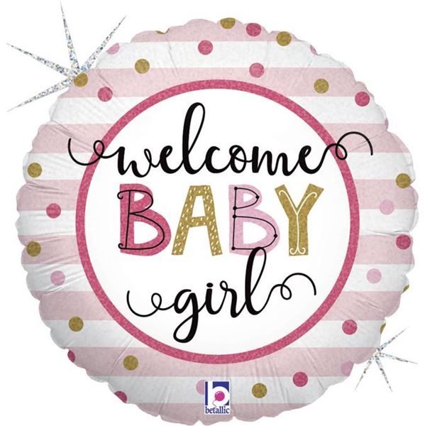 Balão Foil 18" Baby Girl Stripes