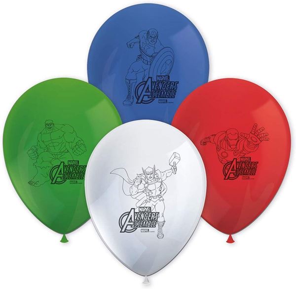 8 Balões Latex 11" Avengers