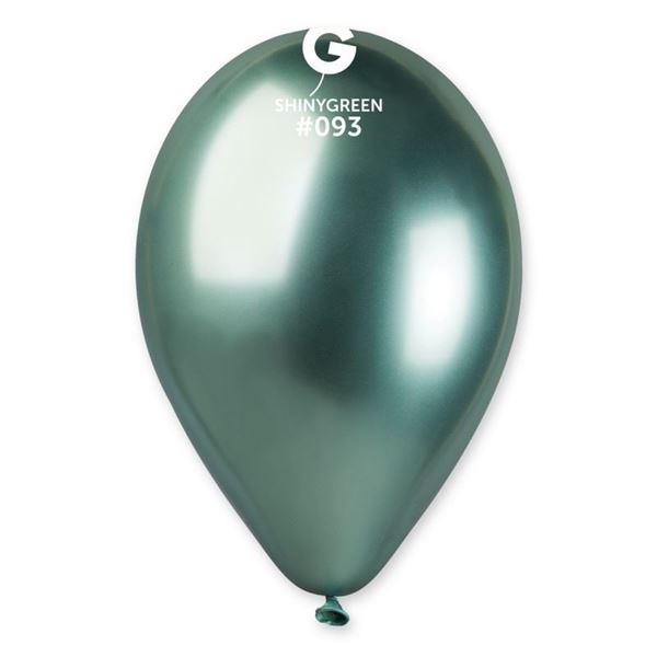 Saco 5 Balões Shiny 13" - Verde