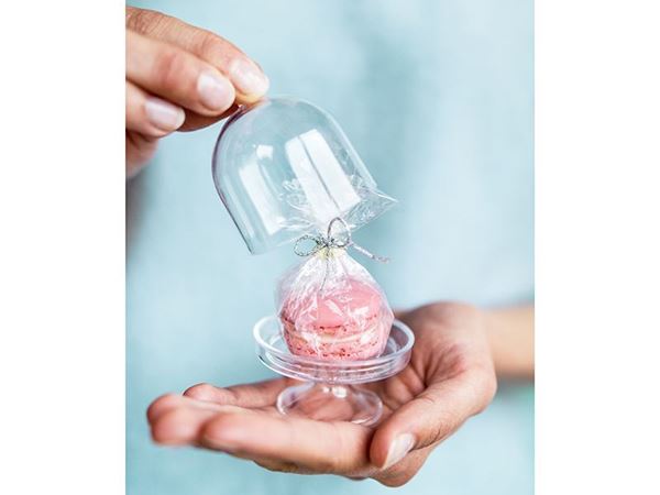 3 Mini Cake Stands Transparentes 5.5x7.5cm