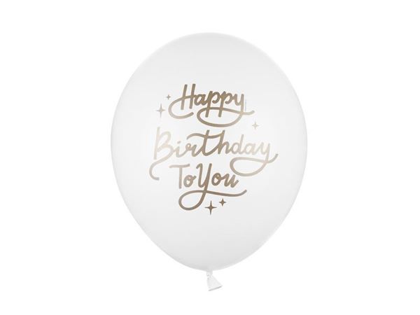 Saco 5 Balões Happy Birthday To You Pastel Pure