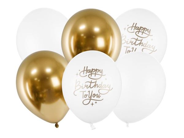 Saco 6 Balões Happy Birthday To You Mix