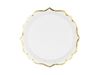 6 Pratos Brancos Vintage Ouro 18.5cm