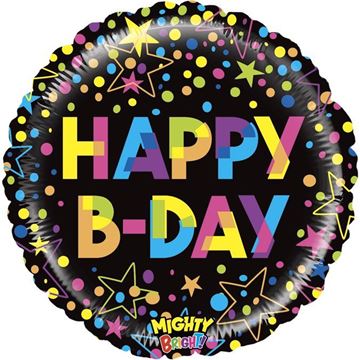 Balão Foil 21" Colorful Birthday Mighty
