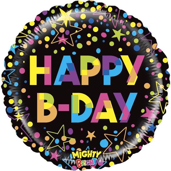 Balão Foil 21" Colorful Birthday Mighty