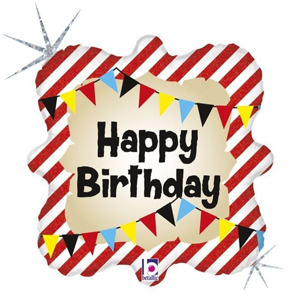 Balão Foil 18" Pirate Happy Birthday