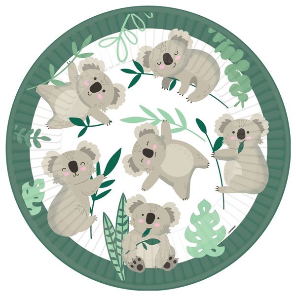 8 Pratos 23cm Koala