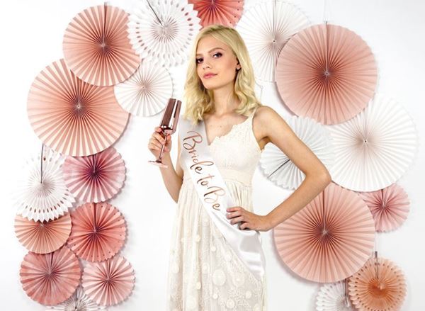 Faixa Bride To Be - Banco E Rose Gold