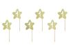 Cupcake Toppers 1 Aniversário Estrela Ouro