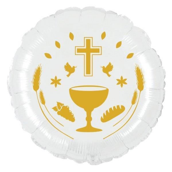 Balão Foil 18" Comunhão - Branco