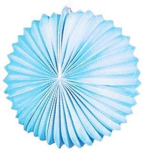 Balão De Papel Azul Claro 25cm