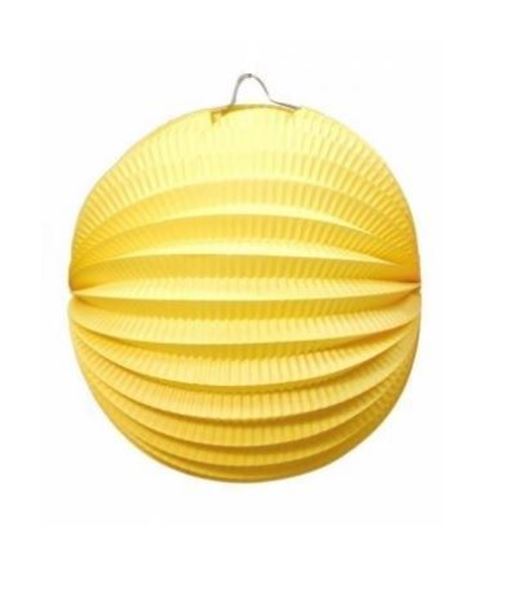 Balão De Papel Amarelo 25cm