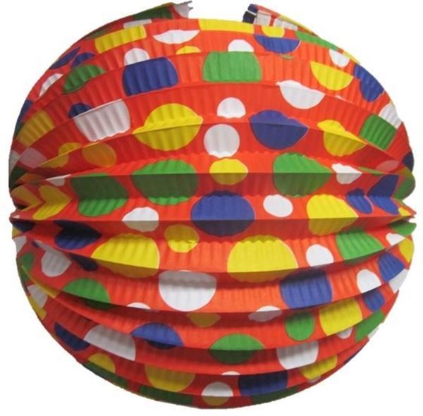 Balão De Papel Bolinhas 25cm