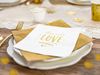 20 Guardanapos All You Need Is Love Ouro