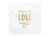 20 Guardanapos All You Need Is Love Ouro