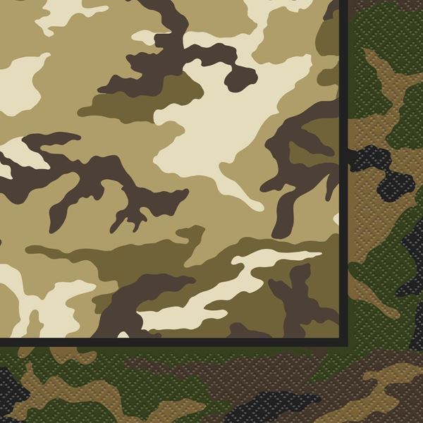 16 Guardanapos Camuflado