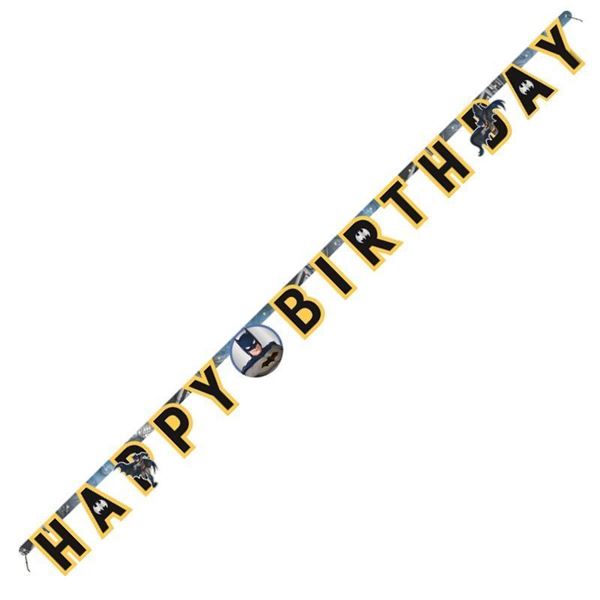 Banner Recortado Happy Birthday Batman