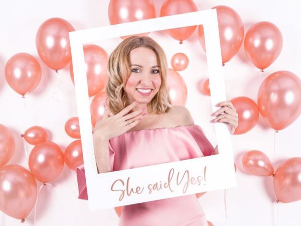 Moldura She Said Yes Rose Gold