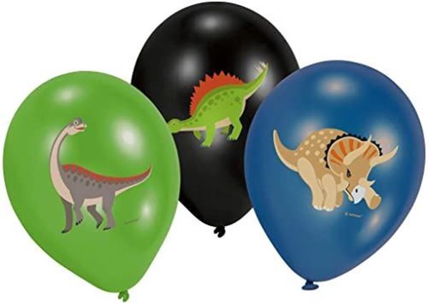 6 Balões Latex 11" Happy Dinossauros