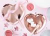 6 Pratos Coração Rose Gold