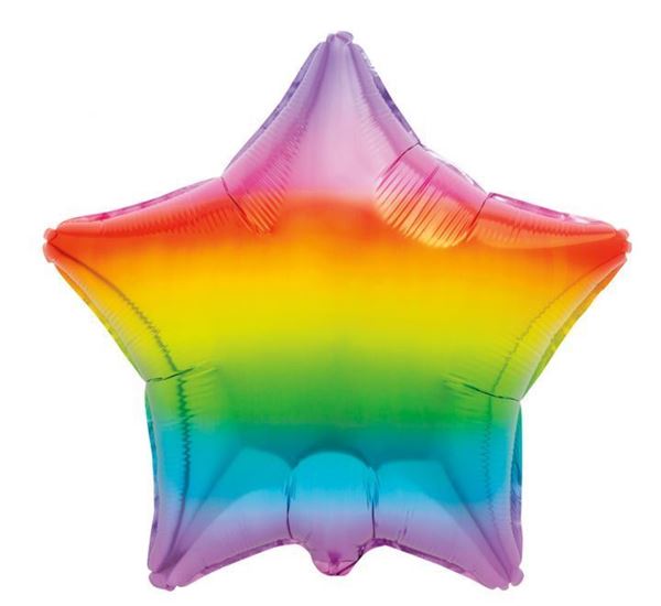 Balão Foil 18" Estrela Colorida