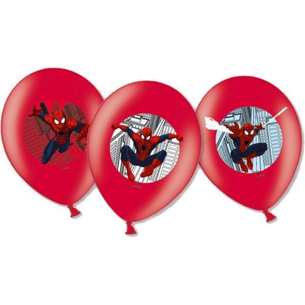 6 Balões Latex 11" Spiderman