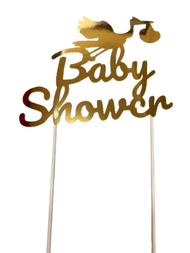 Topper Baby Shower Ouro