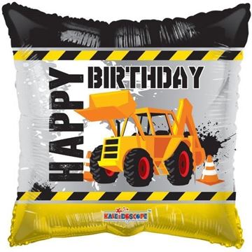 Balão Foil 18" Happy Birthday Construção