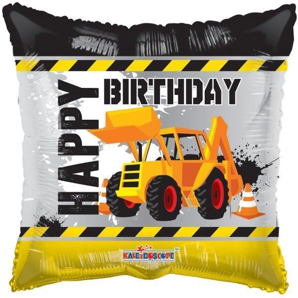 Balão Foil 18" Happy Birthday Construção