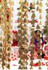Cortina Pinheiros De Natal Ouro
