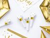 6 Linguas Da Sogra Brancas Com Estrelinhas Ouro
