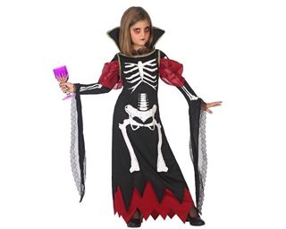 Fato Vampira Menina 5-6 Anos