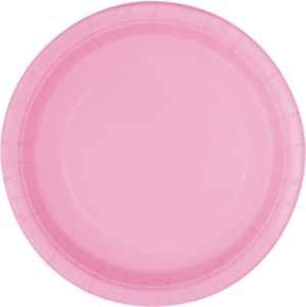 8 Pratos 18cm Rosa Claro