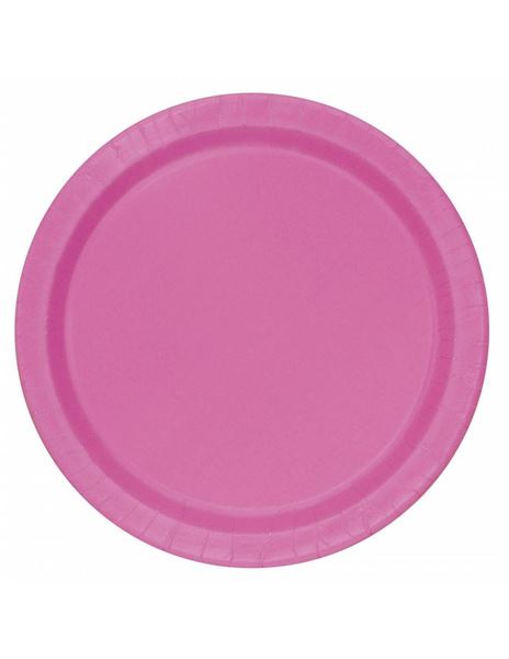 8 Pratos 18cm Rosa Forte