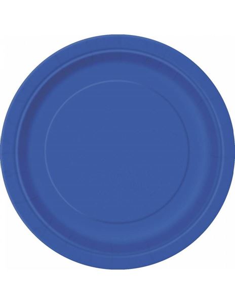 8 Pratos 18cm Azul Royal