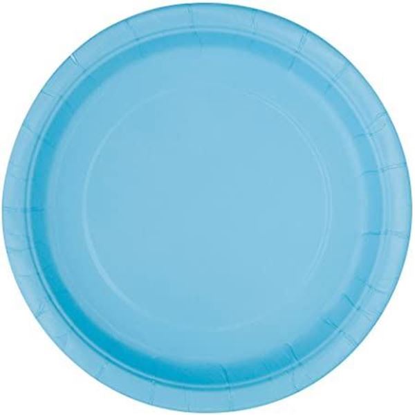 8 Pratos 18cm Azul Claro
