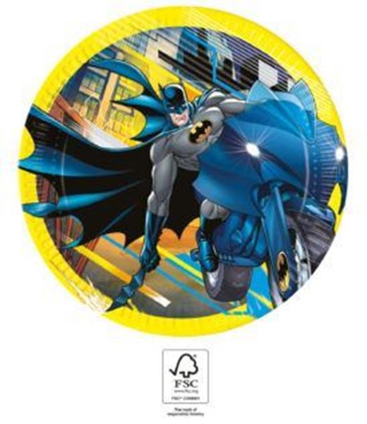 8 Pratos 23cm Batman