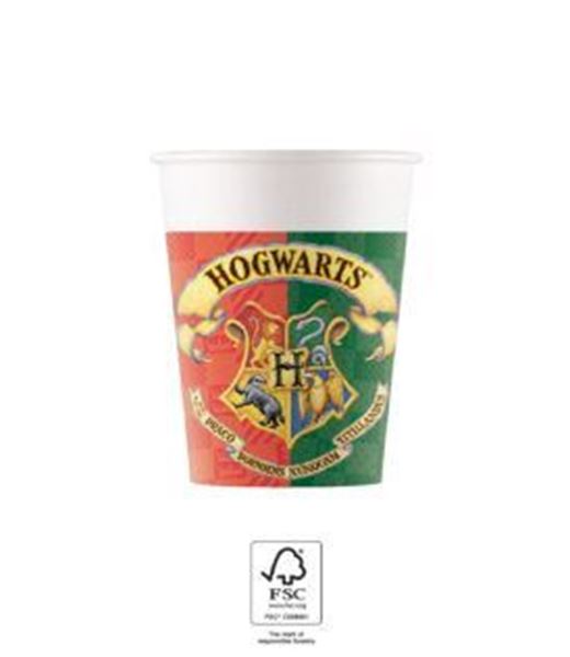 8 Copos Cartão Harry Potter
