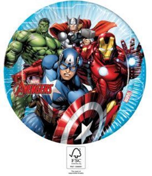 8 Pratos 23cm Mighty Avengers