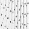10 Palhinhas Estrelas Prateadas