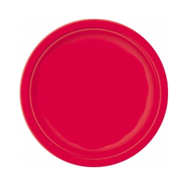 8 Pratos 18cm Vermelho