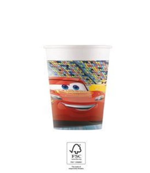 8 Copos Papel Cars 3