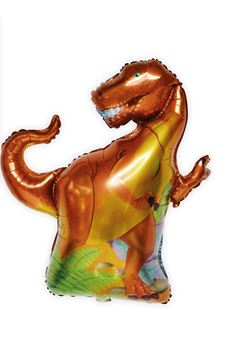 Balão Foil Tiranossaurus Laranja 91cm